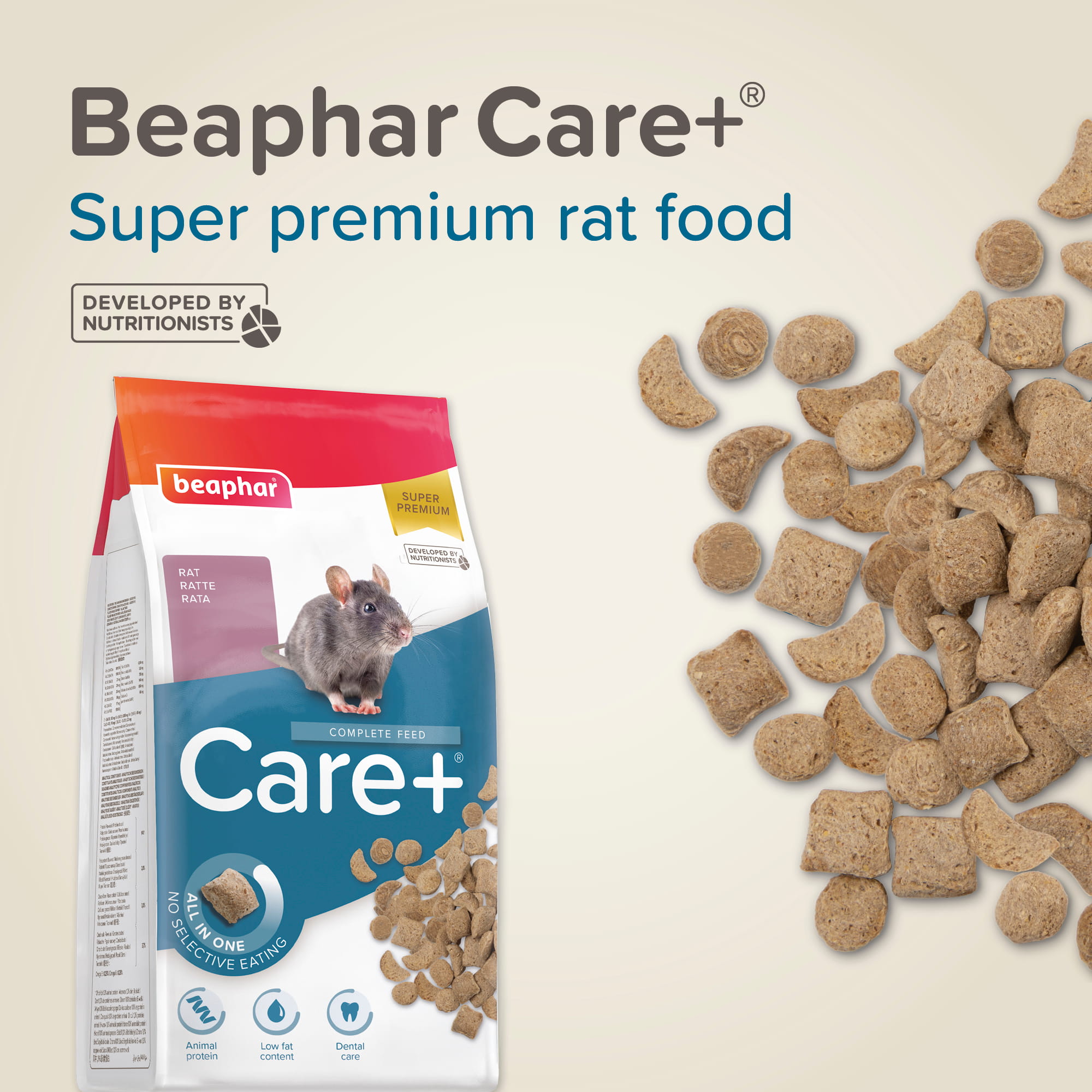 Beaphar Care+ teljes értékű patkány eledel 700 gr 4 Beaphar Care+ teljes értékű patkány táp eledel 700 gr uj